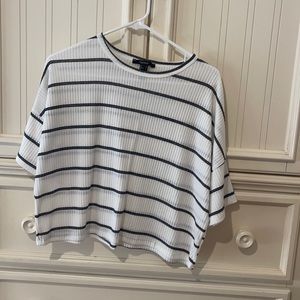 white t-shirt with black lines